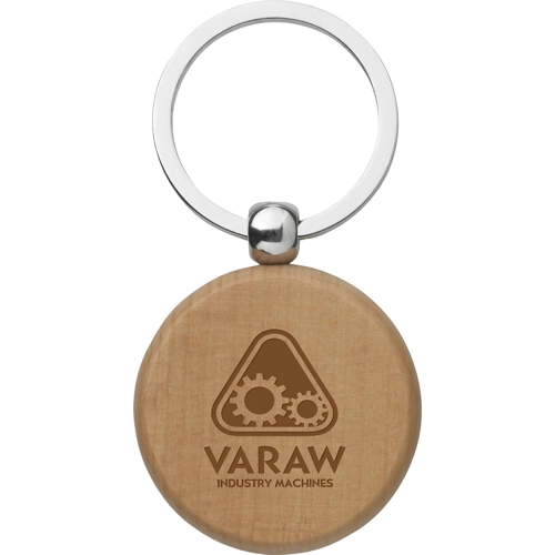 Round beech keyring