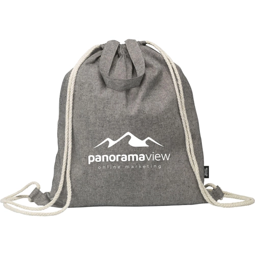 Recycled cotton drawstring bag (180gsm/5.3oz)