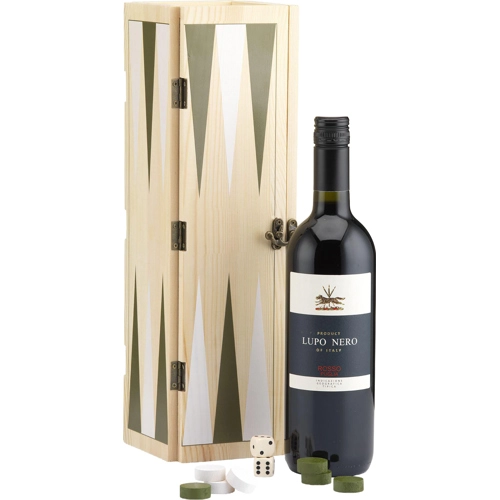 Rackpack wine gift box & backgammon game