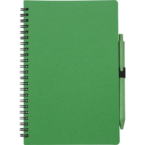 Wheat straw notebook with pen (approx. A5)