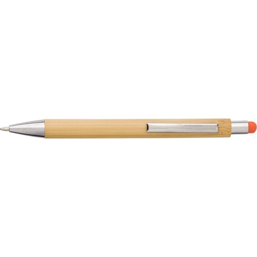 Bamboo and plastic ballpen