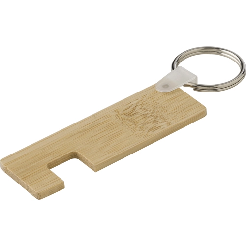 Bamboo phone holder keyring