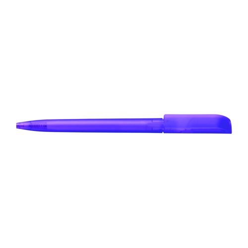 Twist action frosted plastic ballpen