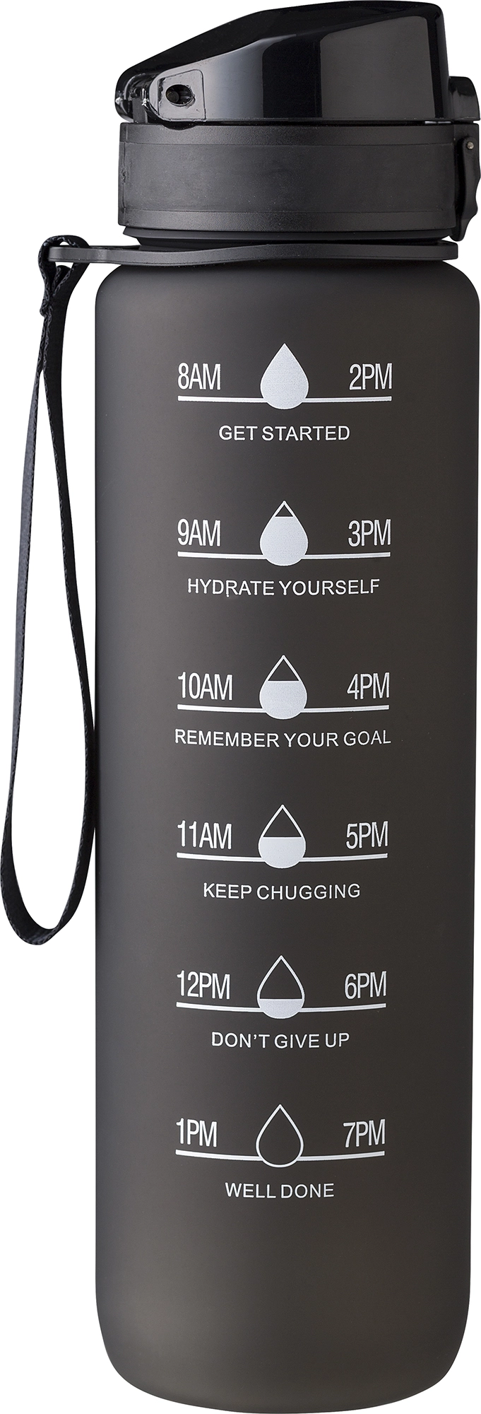 RPET bottle with time markings (1000ml)