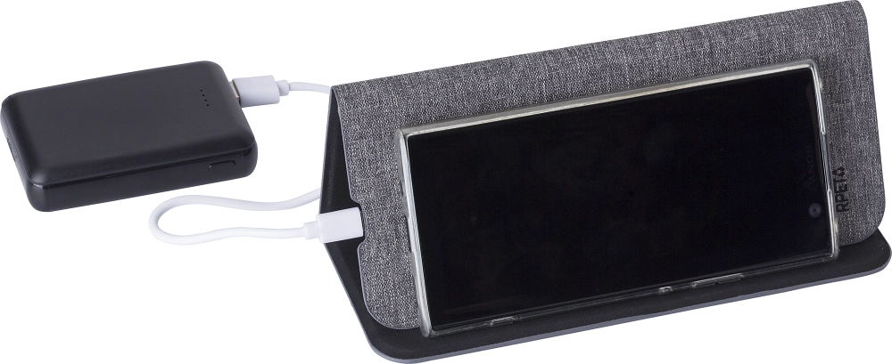RPET wireless charger mouse mat/phone stand
