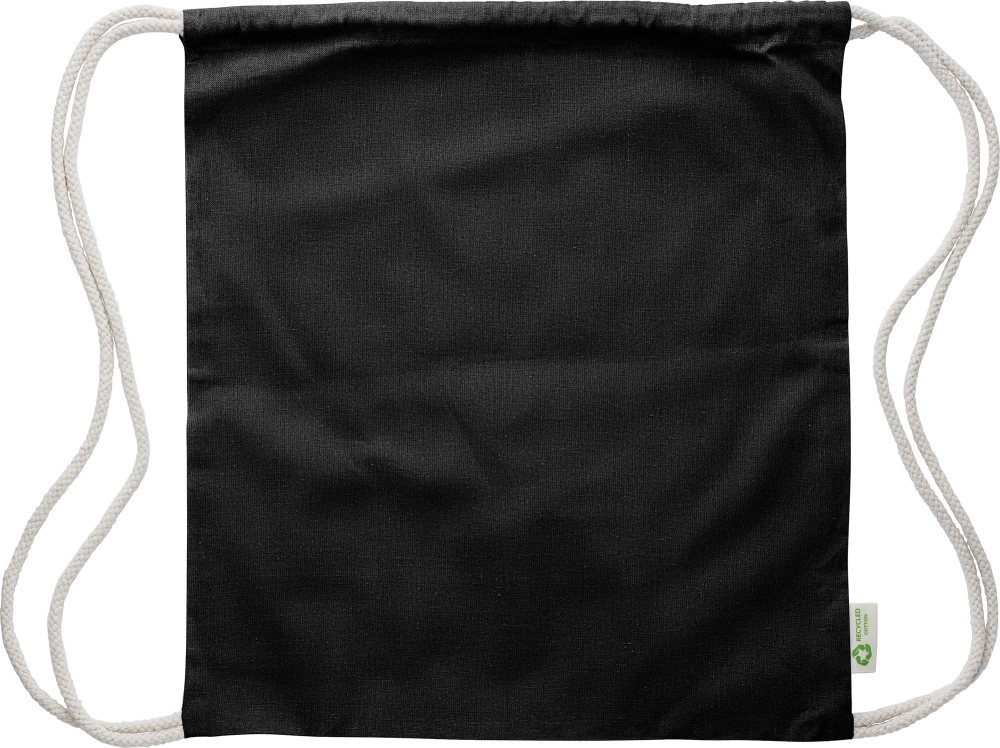Recycled cotton drawstring bag. (120gsm/3.54oz)