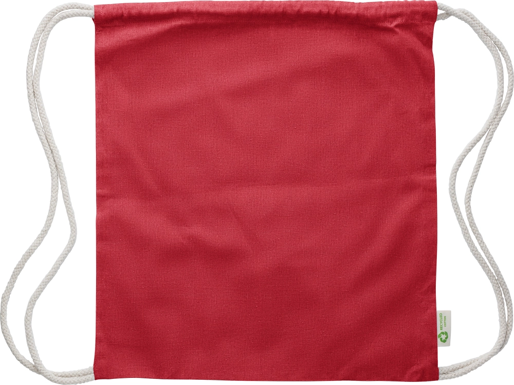 Recycled cotton drawstring bag. (120gsm/3.54oz)