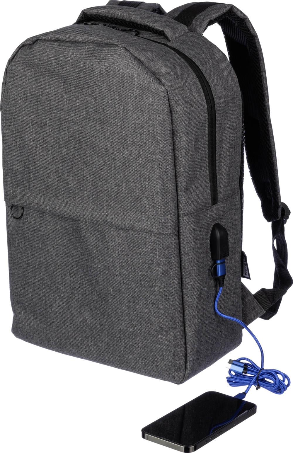 RPET Backpack with USB port