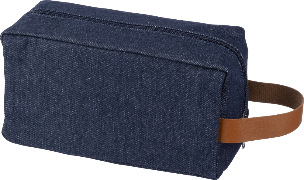 Denim cosmetic bag