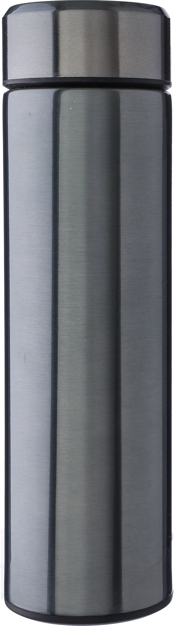 Stainless steel double walled flask with tea strainer (425ml)