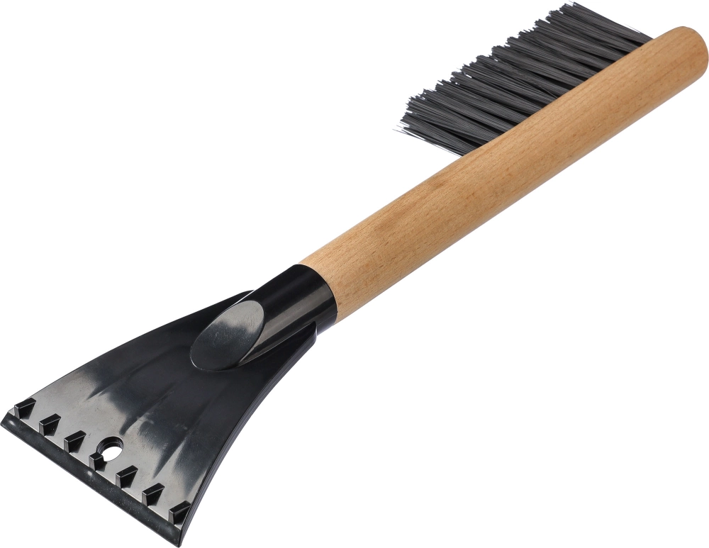 Ice scraper with brush