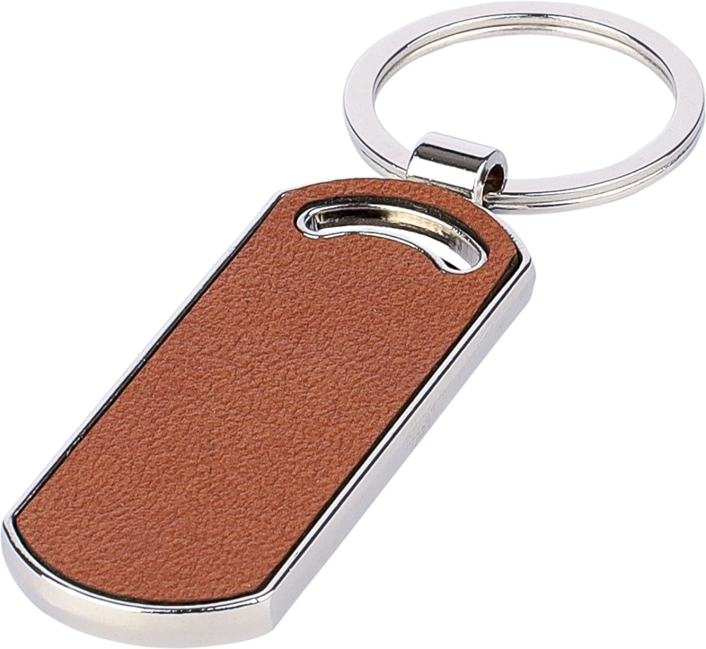 Recycled leather keyring