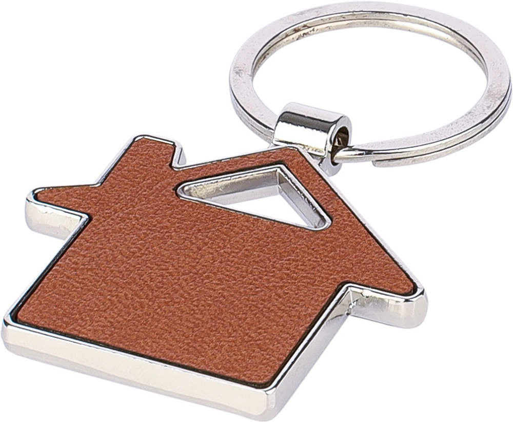 Recycled leather house keyring