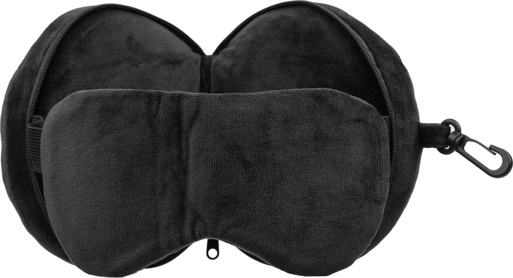 Travel pillow and eye mask set