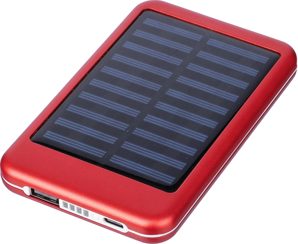 Aluminium solar power bank (4000 mAh)