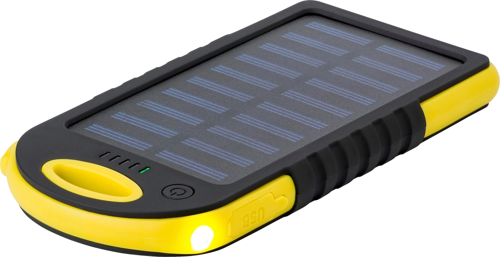 Rubberised solar power bank (4000 mAh)