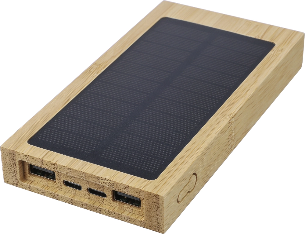 Bamboo solar power bank (10000 mAh)