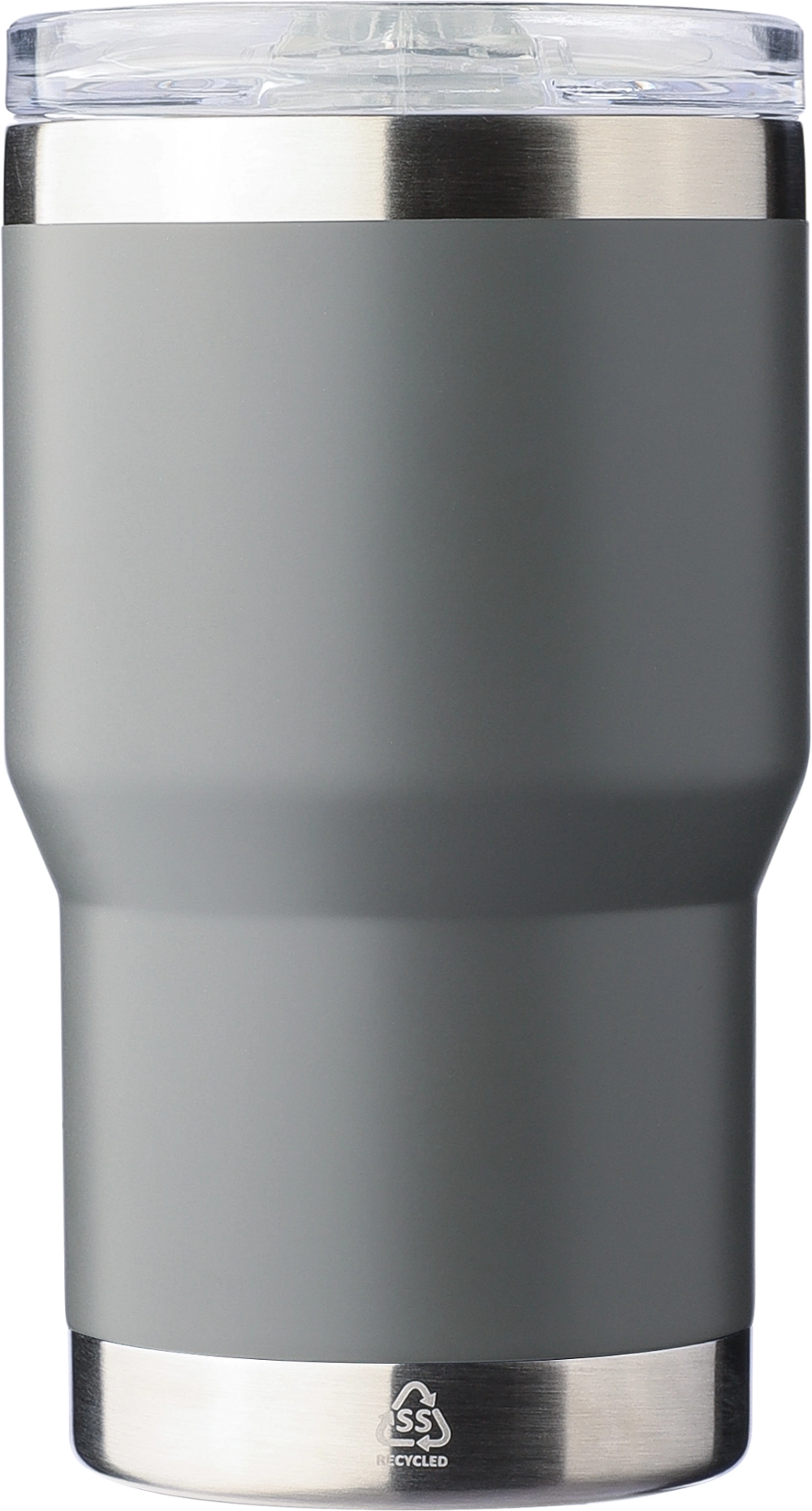 Recycled double walled travel mug with ceramic interior (350ml)