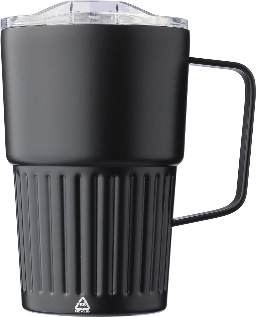 Recycled stainless steel double walled travel mug (450ml)