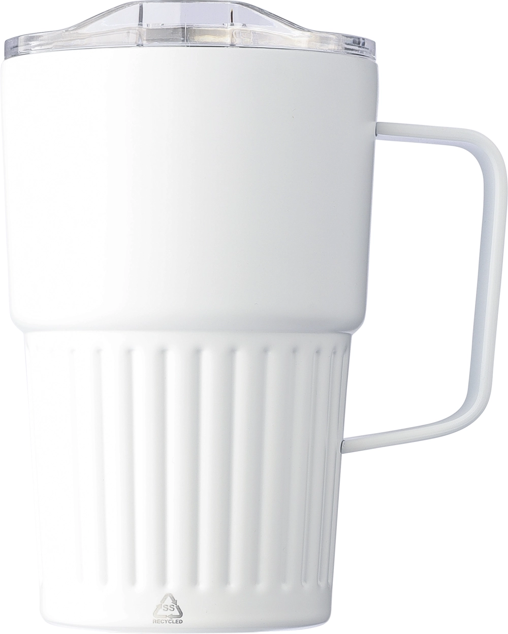 Recycled stainless steel double walled travel mug (450ml)