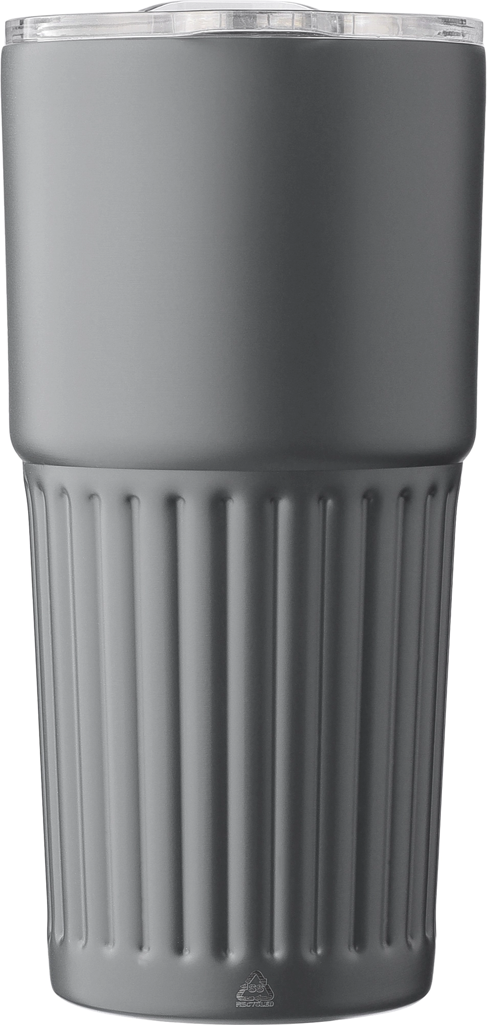 Recycled stainless steel double walled drinking mug (500ml)