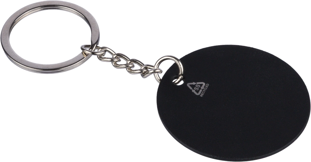 Recycled stainless steel keyring