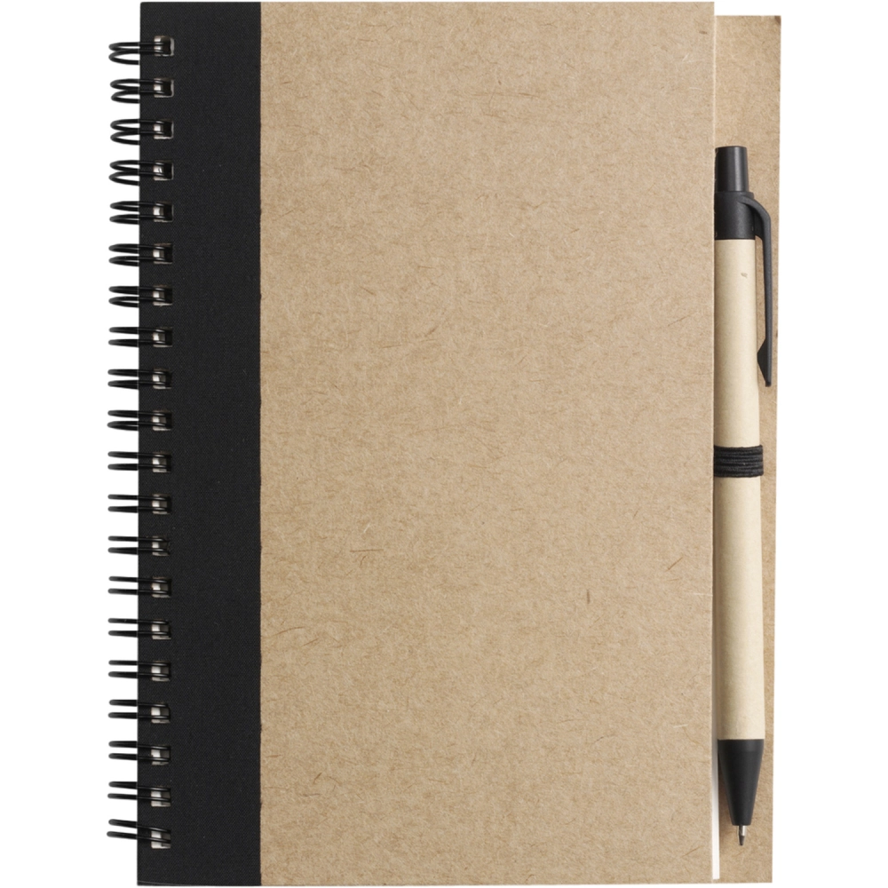 Recycled notebook with ballpen
