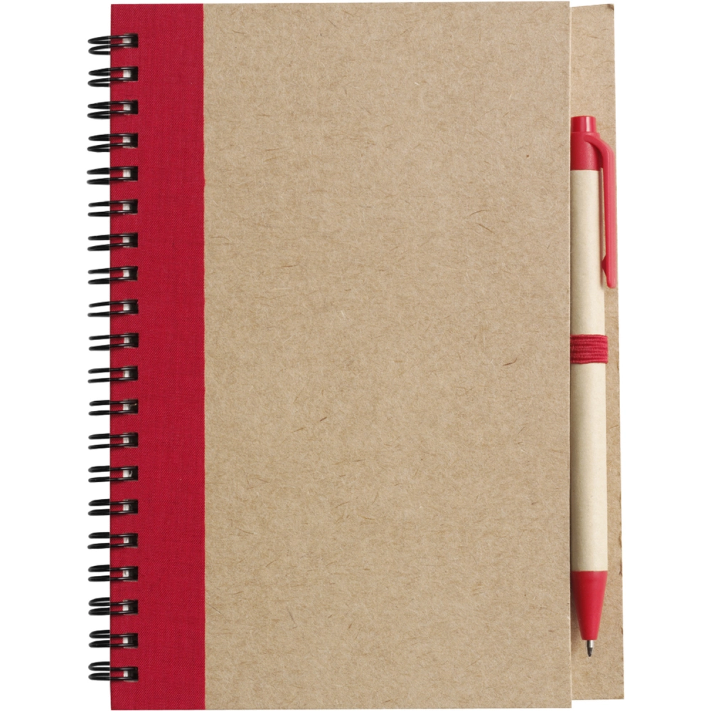 Recycled notebook with ballpen