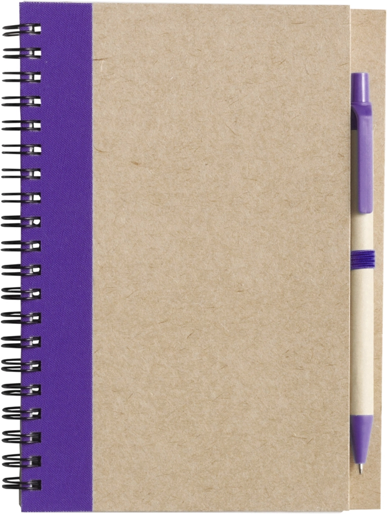 Recycled notebook with ballpen