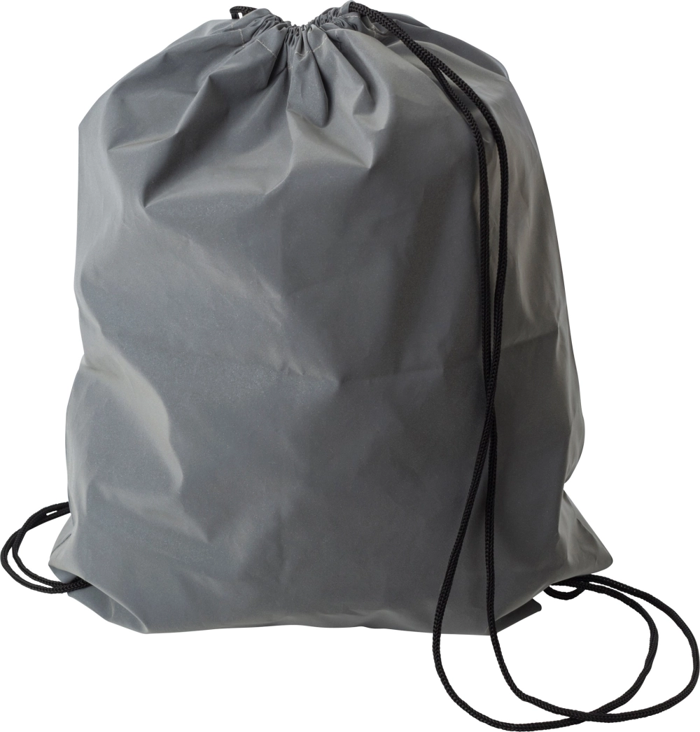 Synthetic fibre (190D) reflective drawstring bag