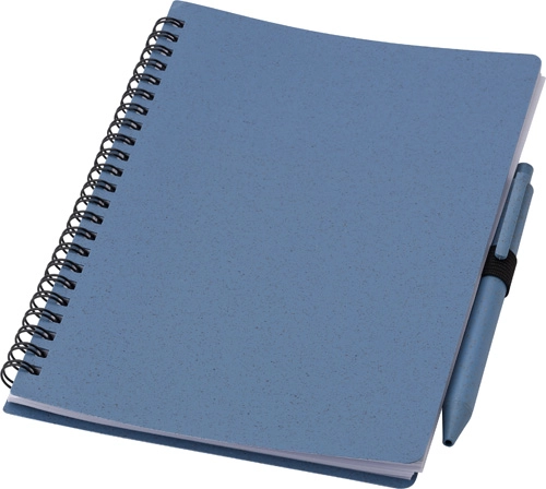 Wheat straw notebook with pen (approx. A5)