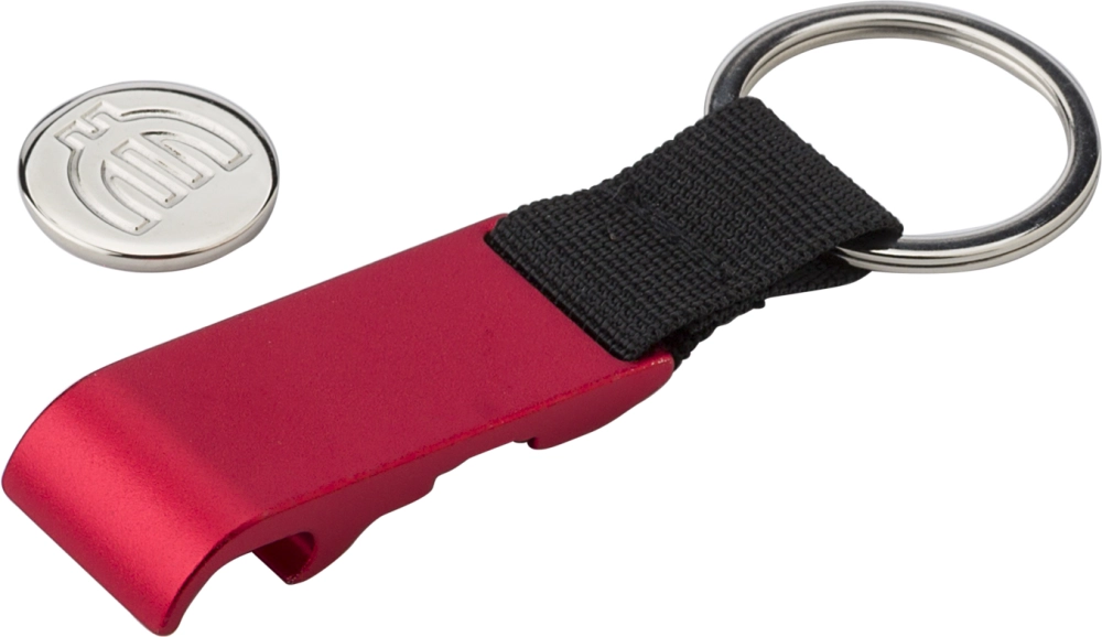 Metal bottle opener keyring