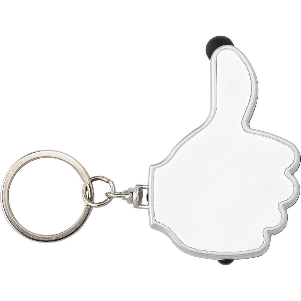 Torch with stylus on a keyring