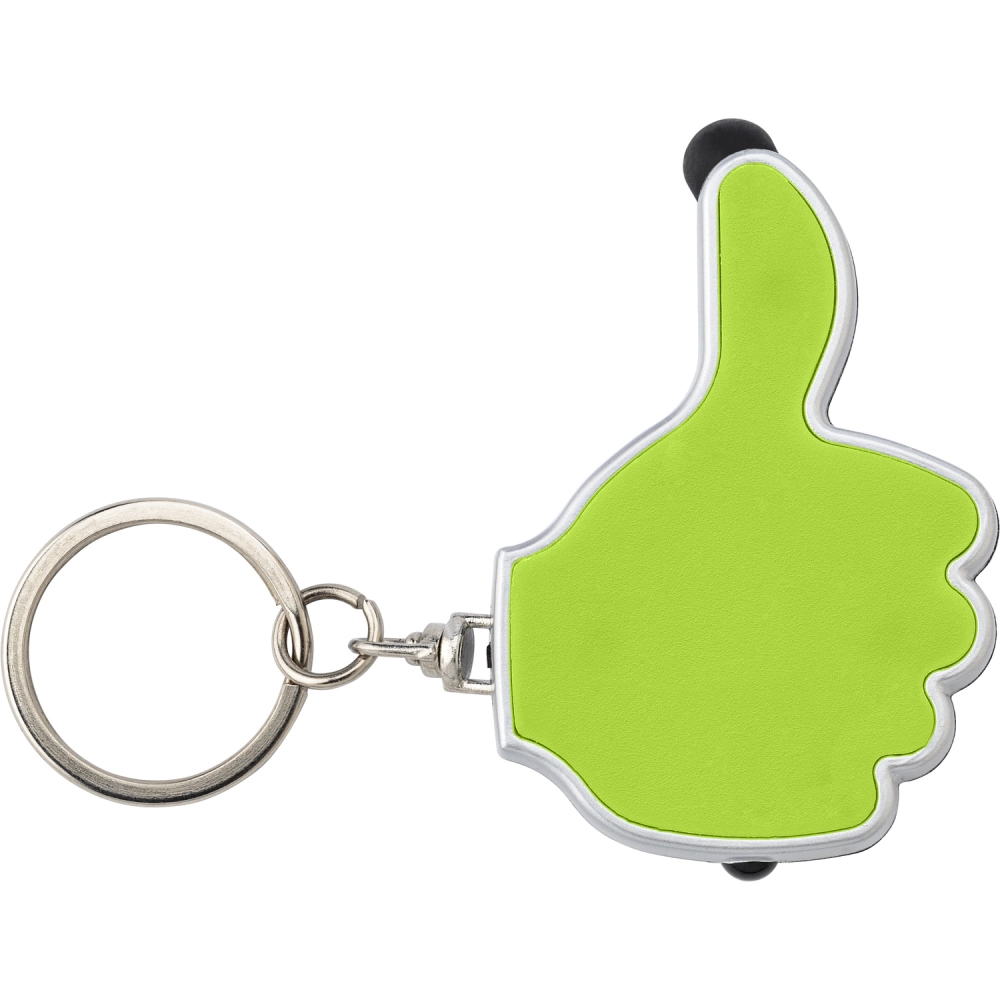 Torch with stylus on a keyring