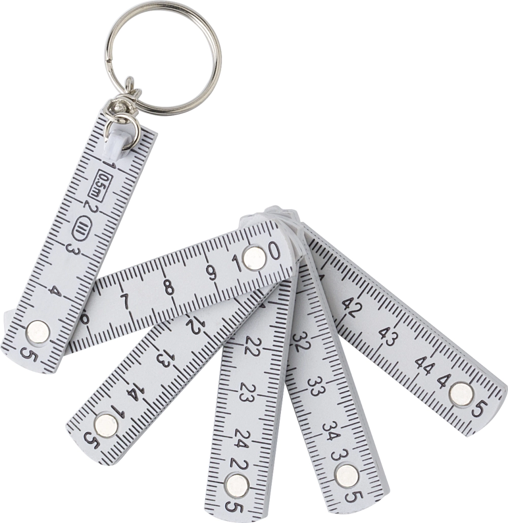 Folding ruler keyring