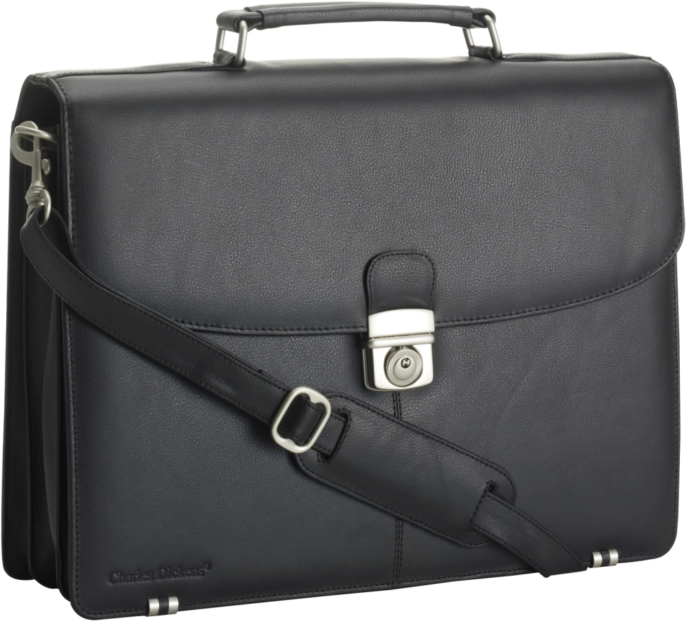 Charles Dickens® leather briefcase