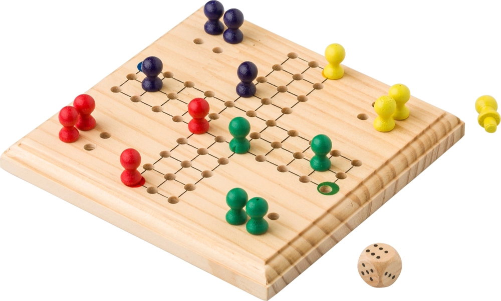 Wooden ludo game