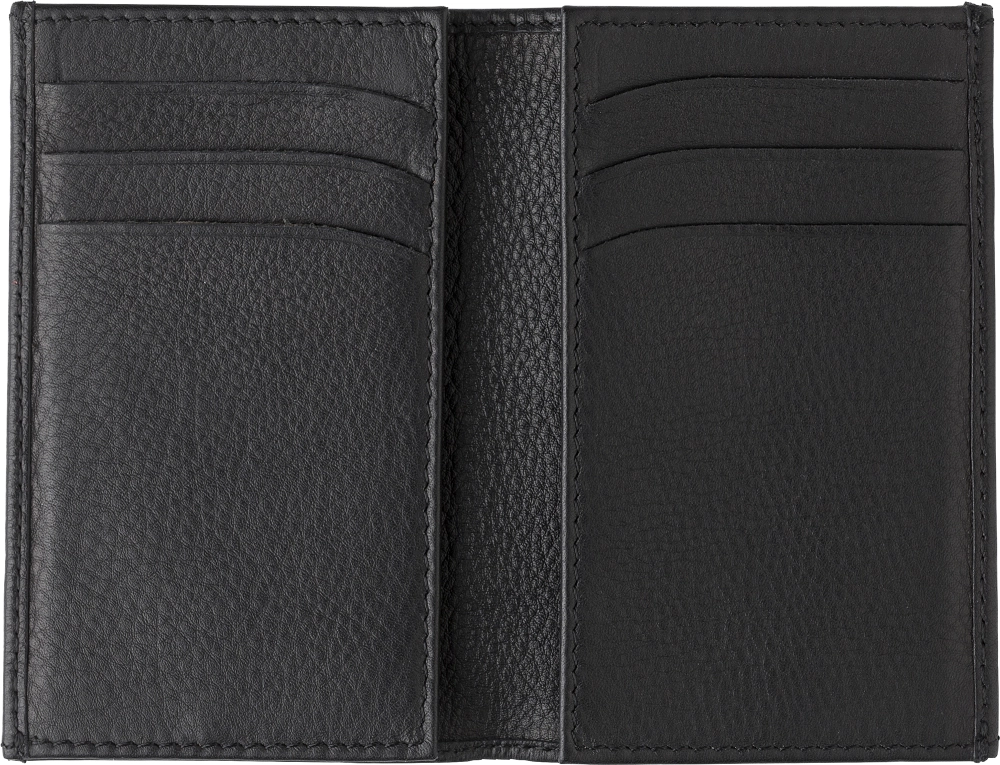 Split leather credit card wallet
