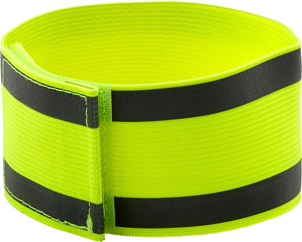 Arm band with reflective stripes