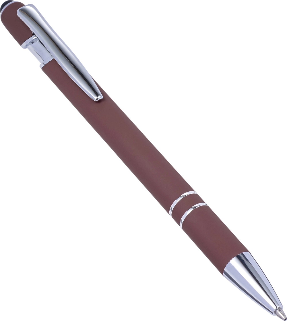 Ballpen with rubber finish