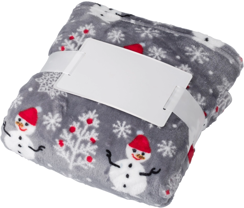 Flannel fleece snowmen blanket