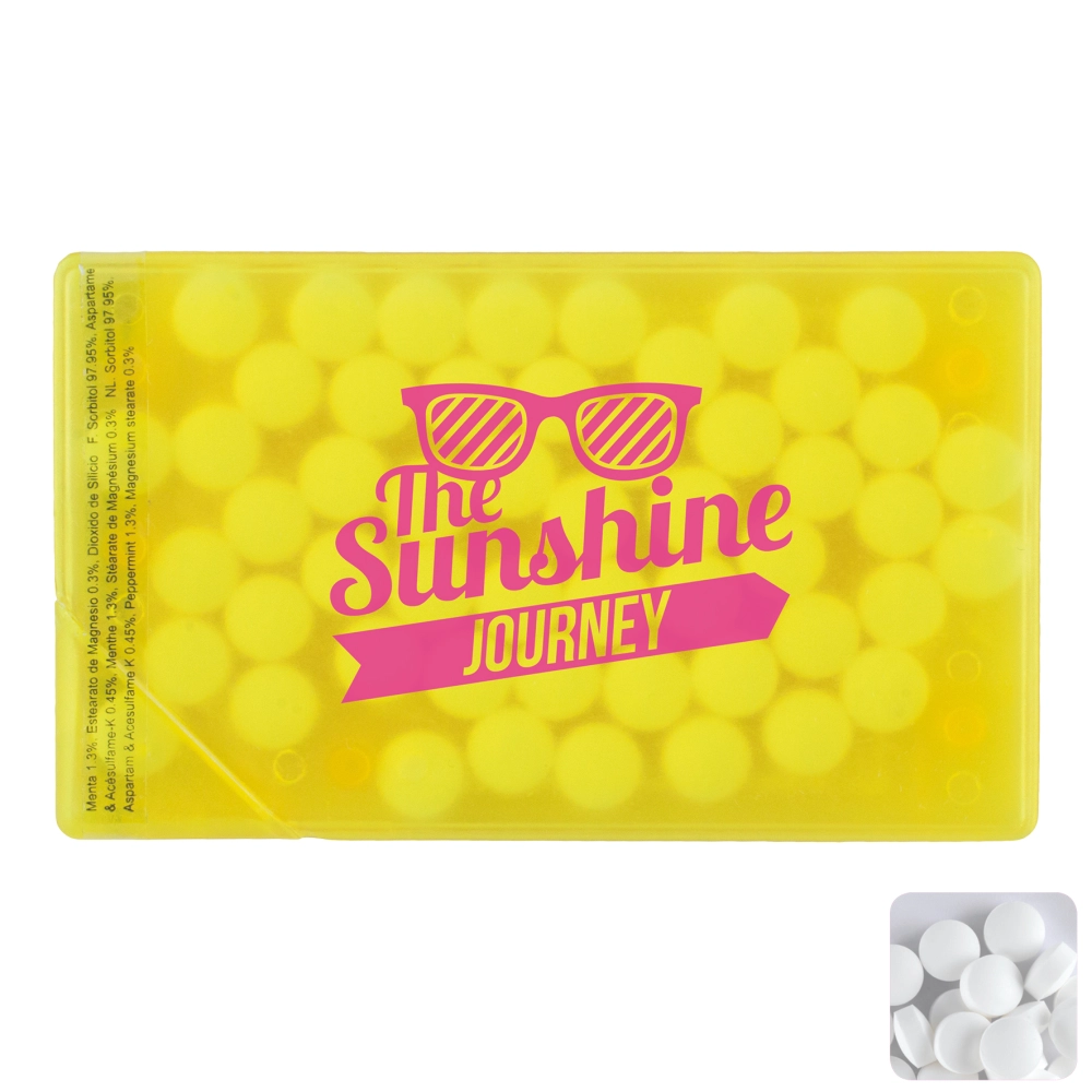 Mint card with sugar free mints