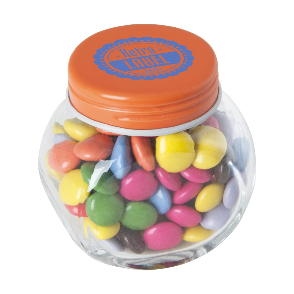 Small glass jar with choco's
