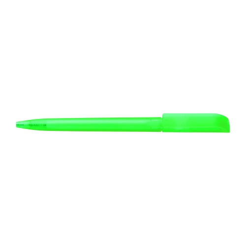 Twist action frosted plastic ballpen