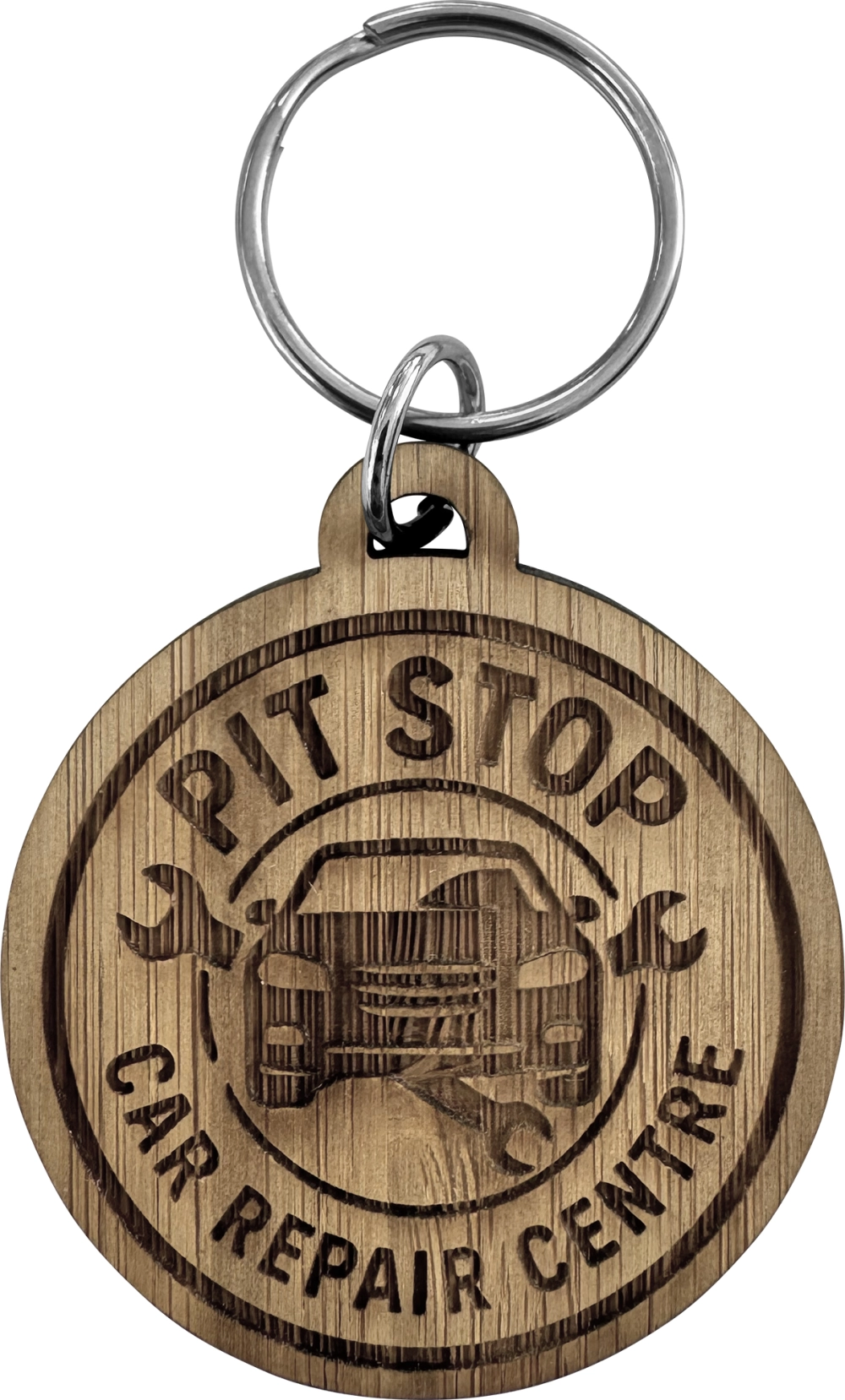 Bamboo keyring (Round)