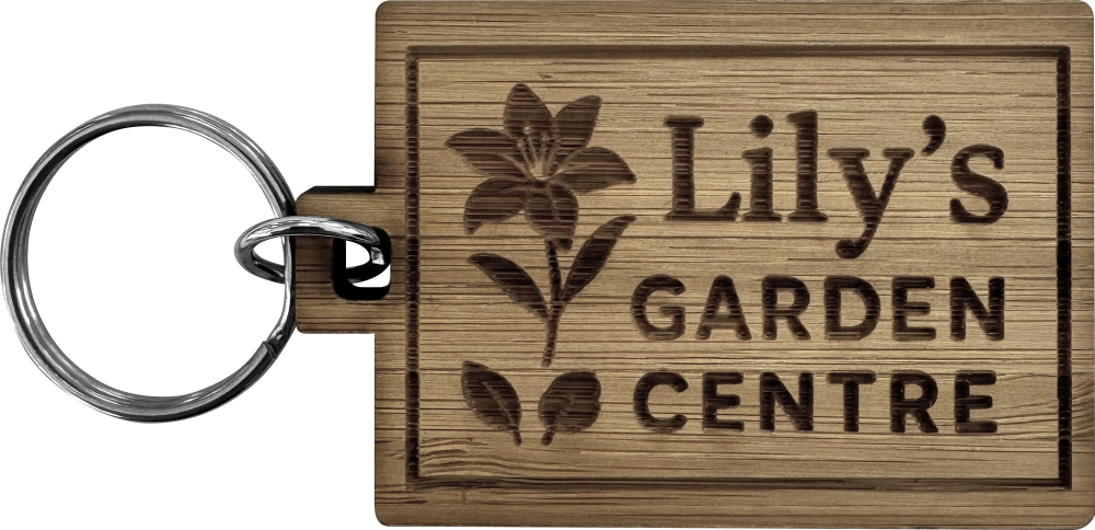 Bamboo keyring (Rectangle - Short)