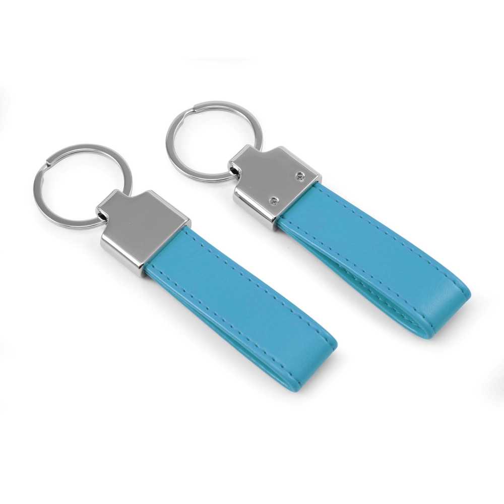 Loop Key Fob, in Belluno, a vegan coloured leatherette with a subtle grain.