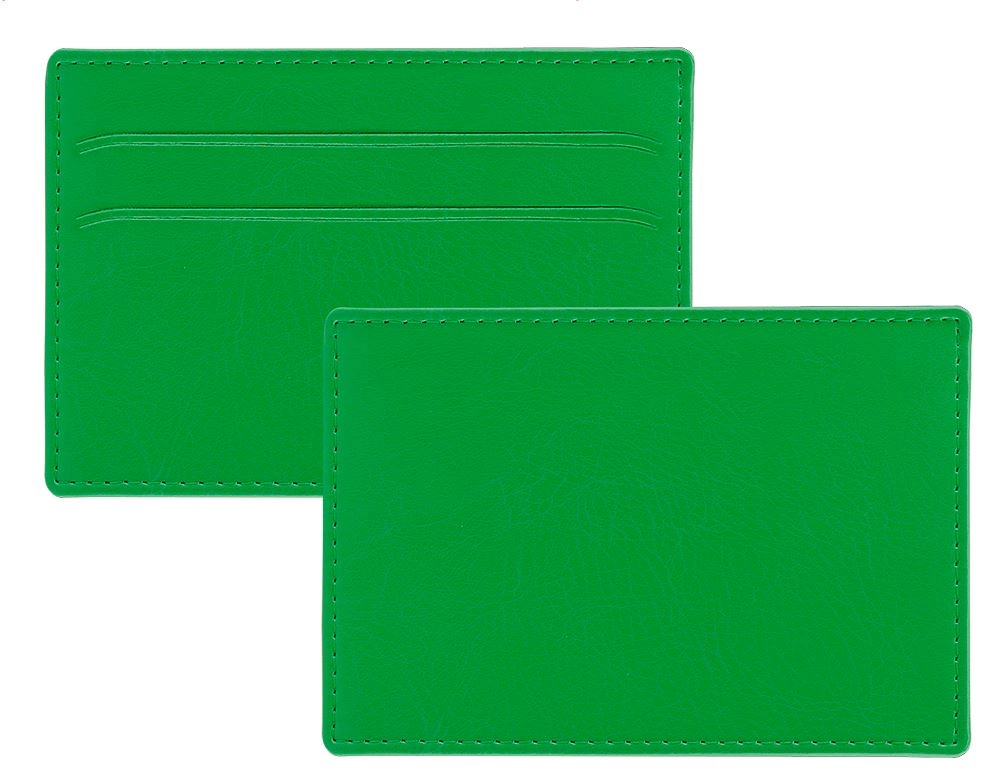 Slim Card Case in Belluno, a vegan coloured leatherette with a subtle grain.