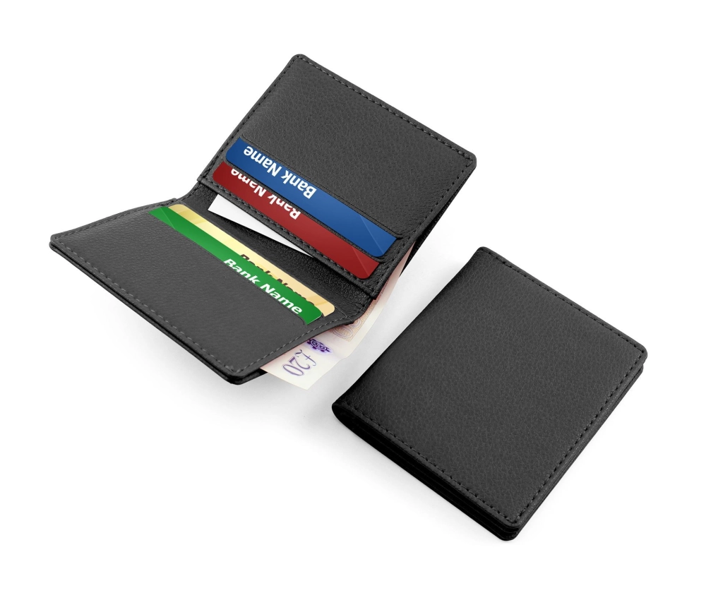 Slim Black  Wallet in Recycled Como