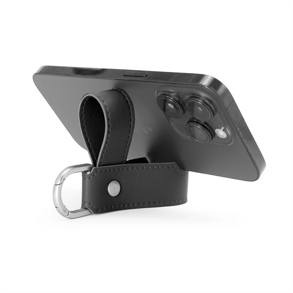 Porto Recycled Stitched Mobile Phone Stand Key Fob